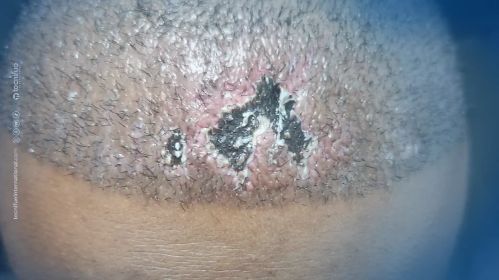 Necrosis After Hair Transplant Day 10