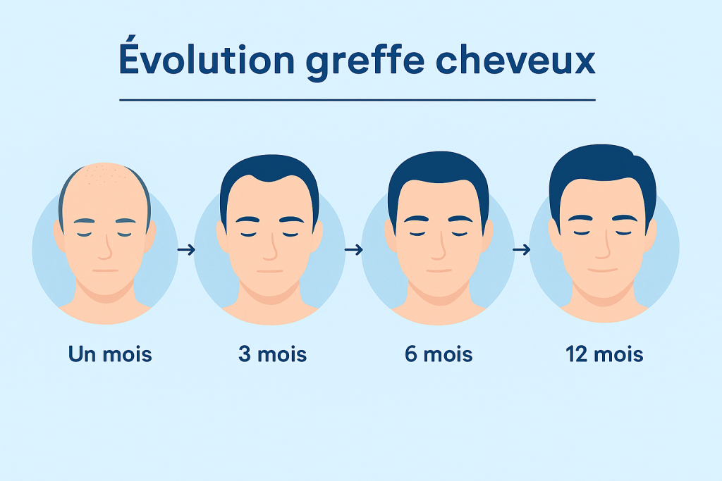 Evolution greffe cheveux