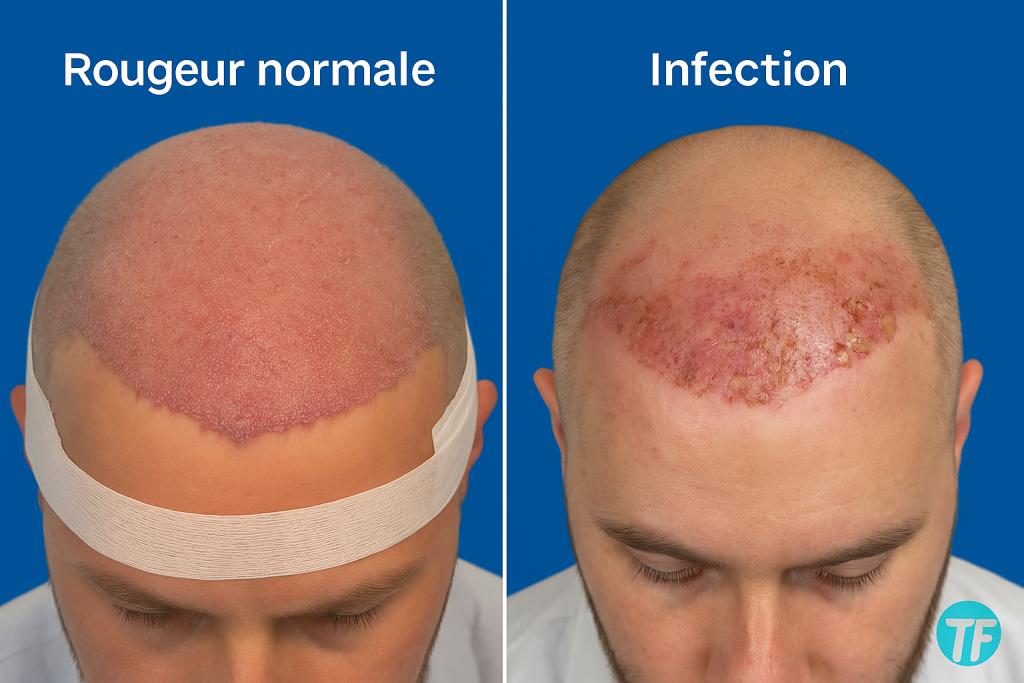 greffe de cheveux infection signes