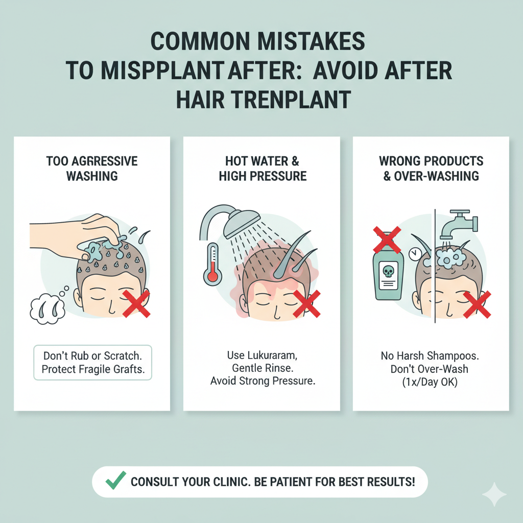 Mistakes to Avoid When Washing After a Hair Transplant