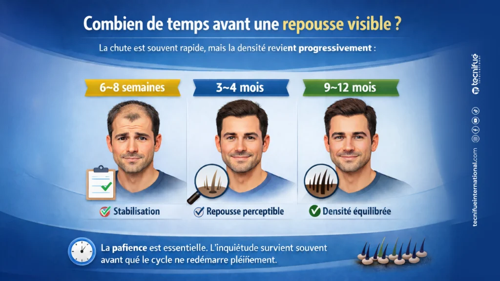 Combien de temps avant une repousse visible 