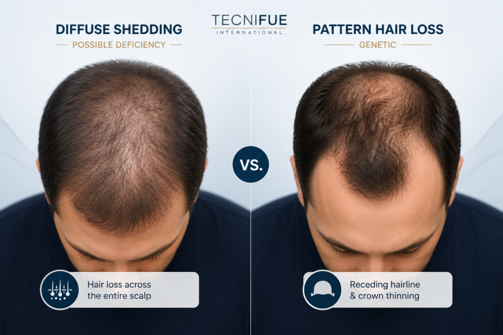 Hair Falling Out Diffuse Shedding vs Pattern Hair Loss