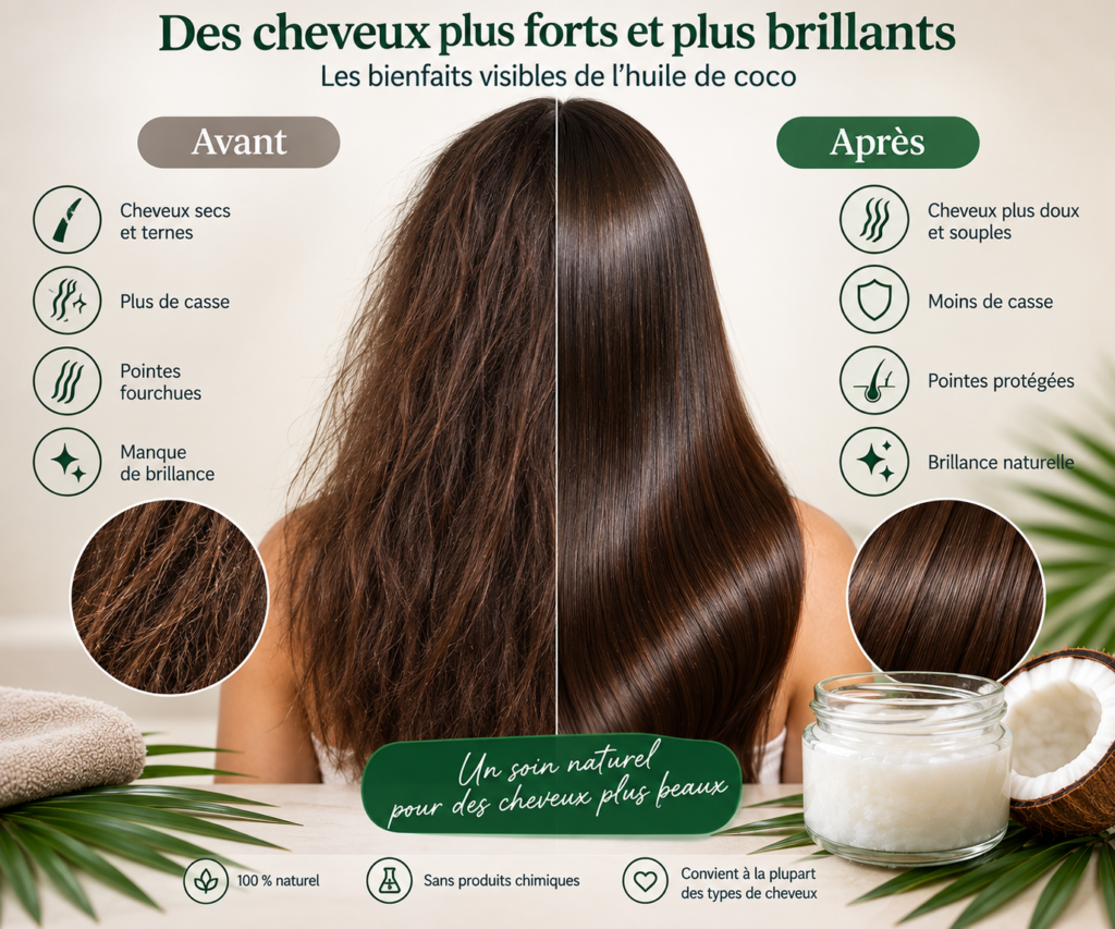 Des cheveux plus forts et naturellement plus brillants